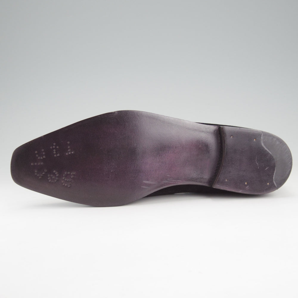 未使用★(仏)ベルルッティ SIZE 8【現行定価30万円以上★ANDY/アンディ】コインローファー/スエード/黒/メンズ/Berluti★o114