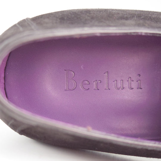 未使用★(仏)ベルルッティ SIZE 8【現行定価30万円以上★ANDY/アンディ】コインローファー/スエード/黒/メンズ/Berluti★o114