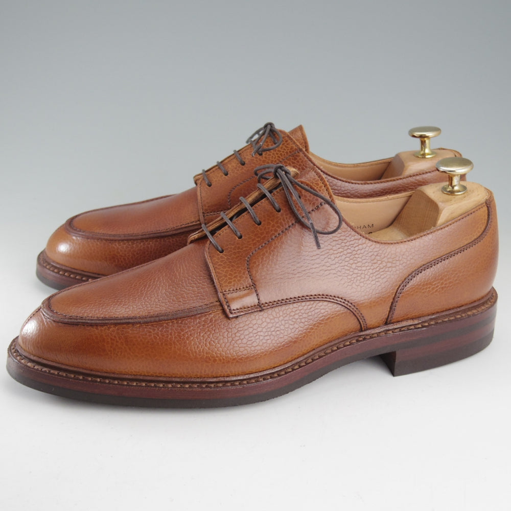 極美品★クロケット&ジョーンズ 8E【定価￥121,000-★ダイナイトソール仕様/DURHAM】325ラスト/Uチップ/茶/メンズ/Crockett&Jones★o656