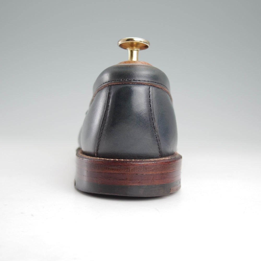 美品★オールデン 7D【貴重★(ハワイ)Leather Soul別注/クロムエクセルレザー仕様/17835】ヴァンラスト/コインローファー/紺/ALDEN★o116