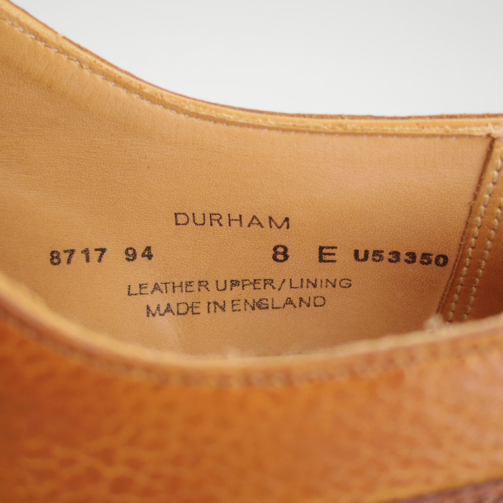 極美品★クロケット&ジョーンズ 8E【定価￥121,000-★ダイナイトソール仕様/DURHAM】325ラスト/Uチップ/茶/メンズ/Crockett&Jones★o656