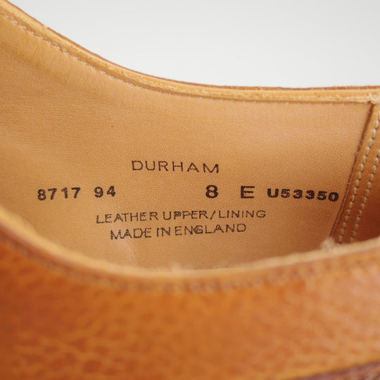 極美品★クロケット&ジョーンズ 8E【定価￥121,000-★ダイナイトソール仕様/DURHAM】325ラスト/Uチップ/茶/メンズ/Crockett&Jones★o656