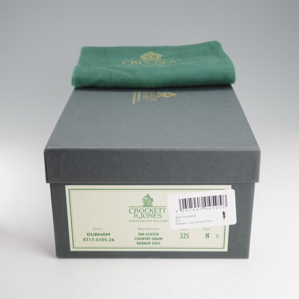極美品★クロケット&ジョーンズ 8E【定価￥121,000-★ダイナイトソール仕様/DURHAM】325ラスト/Uチップ/茶/メンズ/Crockett&Jones★o656