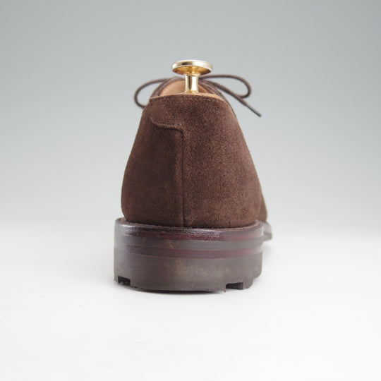 極上★クロケット&ジョーンズ 9E【リッジウェイソール★純正シツリー付/ロイドフットウェア別注】ストレートチップ/スエード/濃茶★o117