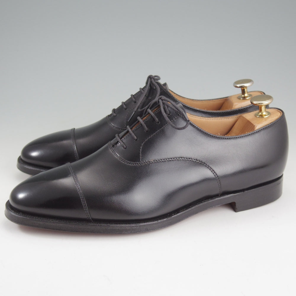 未使用★クロケット&ジョーンズ 6E【同系モデル定価￥143,000-★CONNAUGHT/ストレートチップ】236ラスト/カーフ/黒/Crockett&Jones★p230