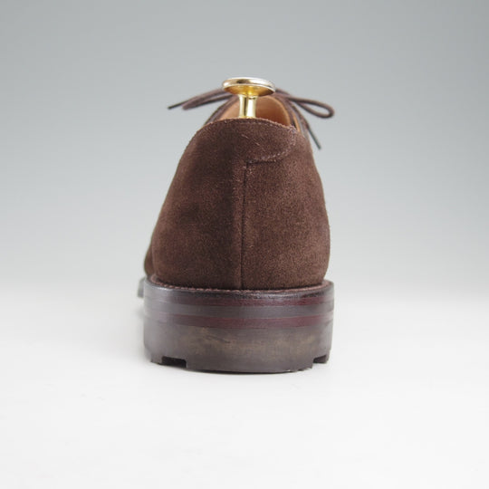 極上★クロケット&ジョーンズ 9E【リッジウェイソール★純正シツリー付/ロイドフットウェア別注】ストレートチップ/スエード/濃茶★o117