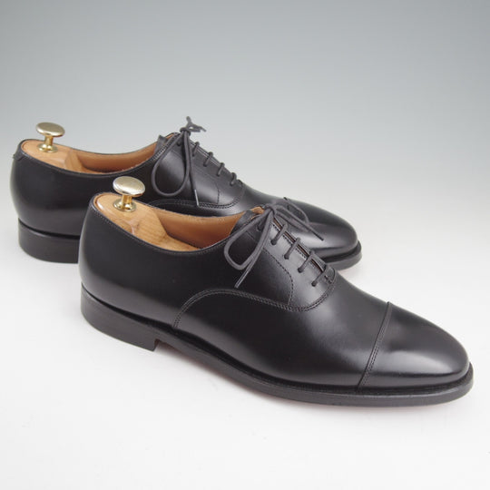 未使用★クロケット&ジョーンズ 6E【同系モデル定価￥143,000-★CONNAUGHT/ストレートチップ】236ラスト/カーフ/黒/Crockett&Jones★p230