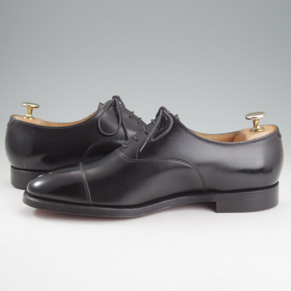 未使用★クロケット&ジョーンズ 6E【同系モデル定価￥143,000-★CONNAUGHT/ストレートチップ】236ラスト/カーフ/黒/Crockett&Jones★p230