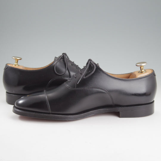 未使用★クロケット&ジョーンズ 6E【同系モデル定価￥143,000-★CONNAUGHT/ストレートチップ】236ラスト/カーフ/黒/Crockett&Jones★p230