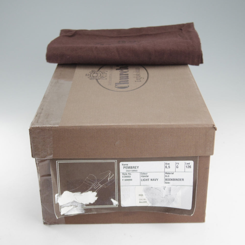 未使用★チャーチ 65G/UK6.5【モデル定価￥170,500-★コインローファー/PEMBREY/ペンブリー】126ラスト/ビーフロール/紺/Church's★o657