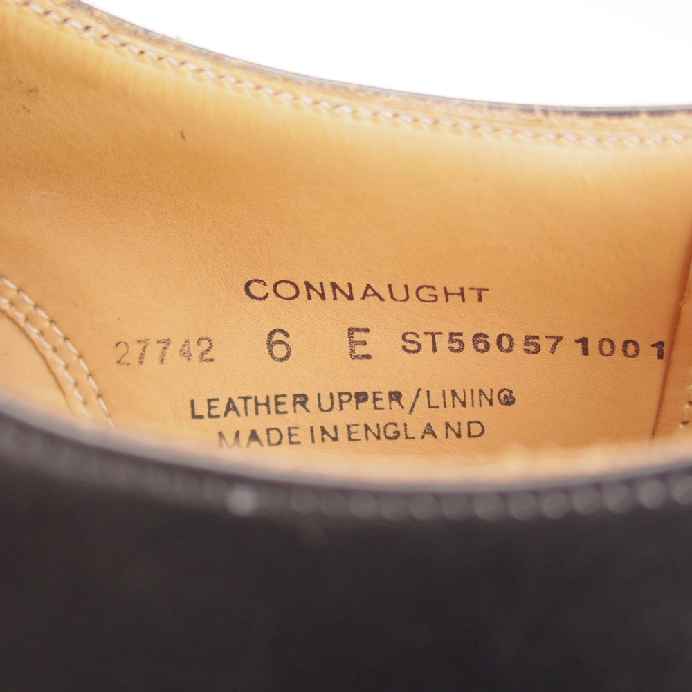 未使用★クロケット&ジョーンズ 6E【同系モデル定価￥143,000-★CONNAUGHT/ストレートチップ】236ラスト/カーフ/黒/Crockett&Jones★p230