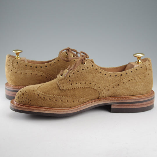 未使用★トリッカーズ SIZE 6.5【定価￥132,000-★ダイナイトソール/BOURTON/バートン】M5633/スエード/薄茶/メンズ/Tricker's★o658