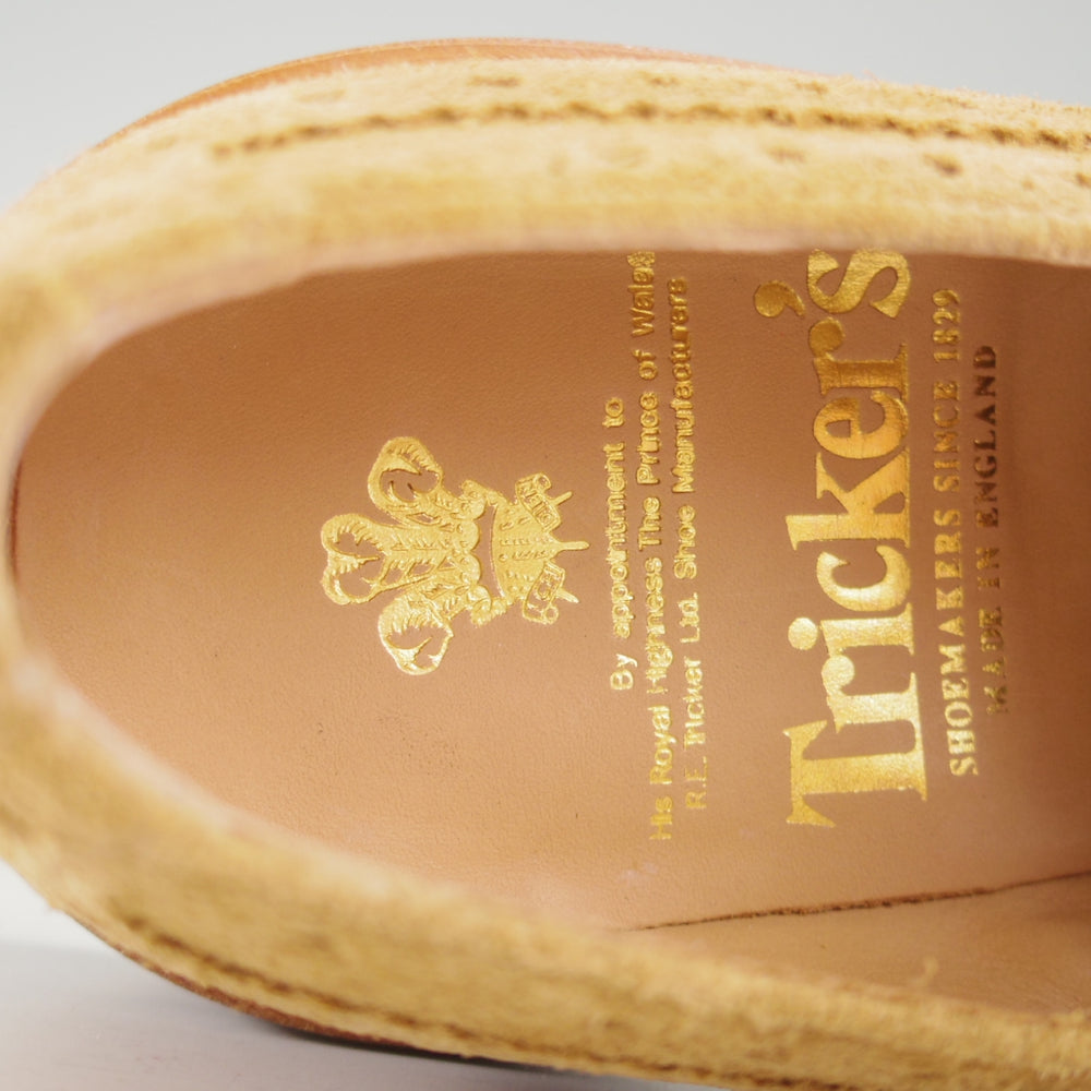 未使用★トリッカーズ SIZE 6.5【定価￥132,000-★ダイナイトソール/BOURTON/バートン】M5633/スエード/薄茶/メンズ/Tricker's★o658