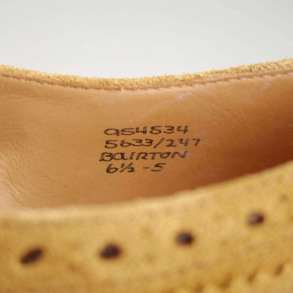 未使用★トリッカーズ SIZE 6.5【定価￥132,000-★ダイナイトソール/BOURTON/バートン】M5633/スエード/薄茶/メンズ/Tricker's★o658