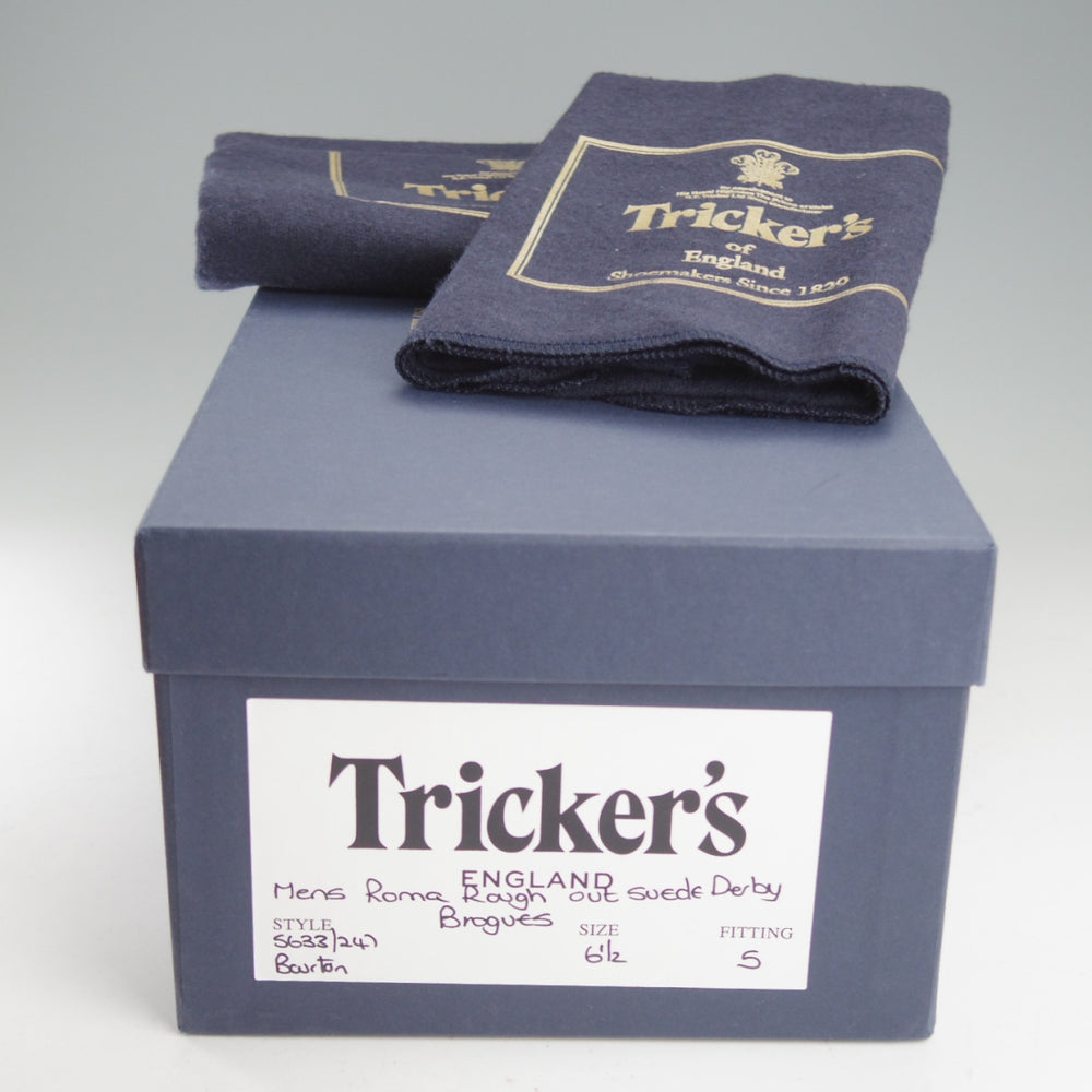 未使用★トリッカーズ SIZE 6.5【定価￥132,000-★ダイナイトソール/BOURTON/バートン】M5633/スエード/薄茶/メンズ/Tricker's★o658