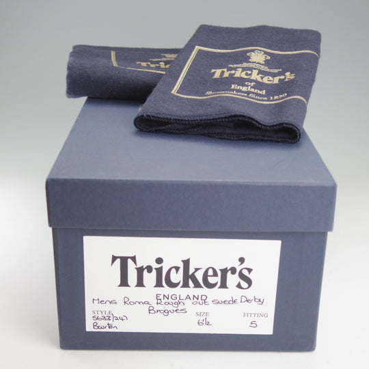 未使用★トリッカーズ SIZE 6.5【定価￥132,000-★ダイナイトソール/BOURTON/バートン】M5633/スエード/薄茶/メンズ/Tricker's★o658