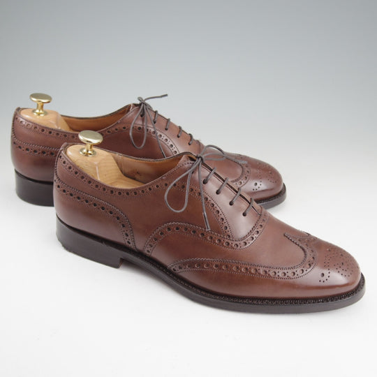 極上★チャーチ 75F/UK7.5【現行定価￥203,500-★100ラスト/CHETWYND/チェットウインド】フルブローグ/カーフ/濃茶/Church's★p231