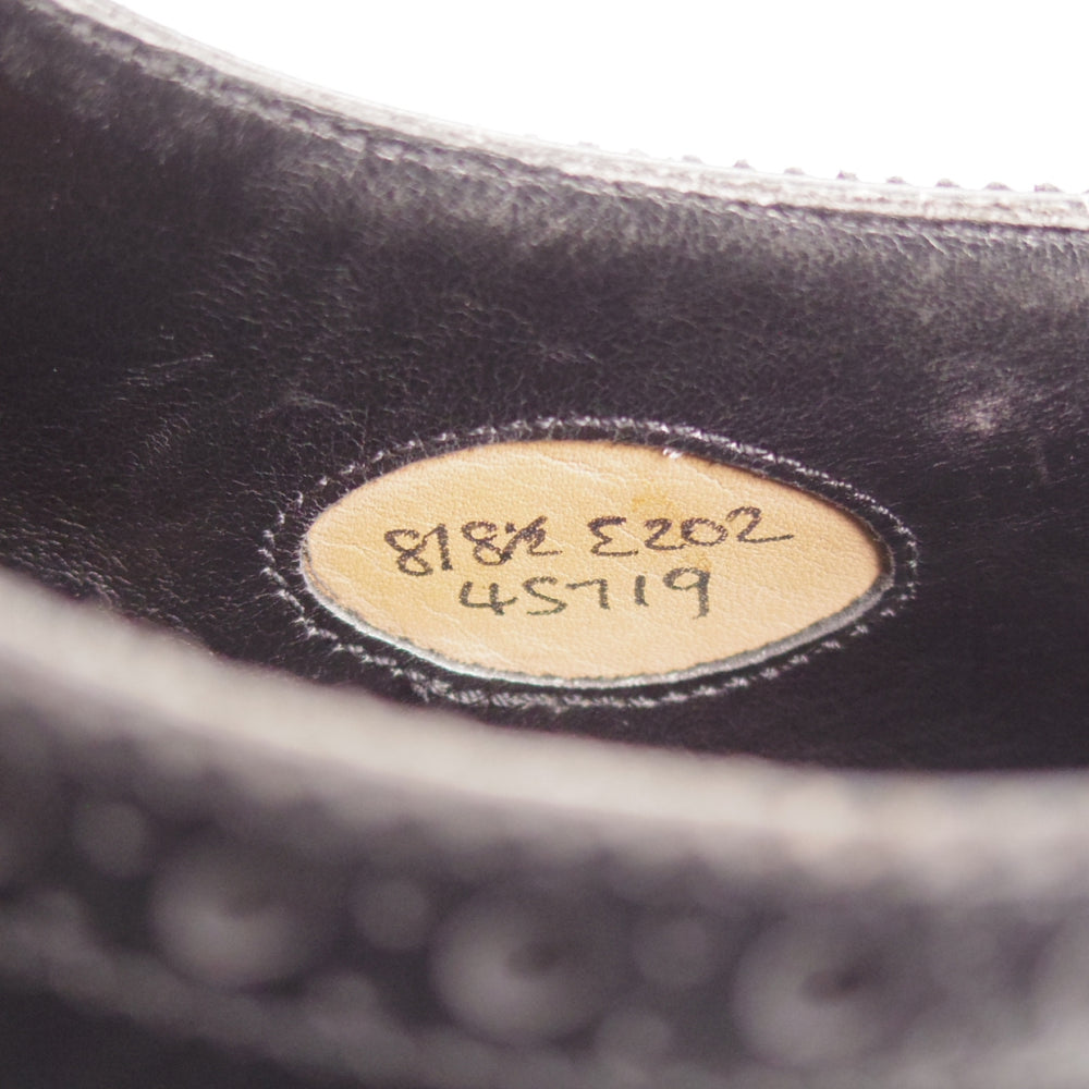 極上★エドワードグリーン 8E【現行定価20万円以上★CARDIFF/202ラスト】カーディフ/セミブローグ/カーフ/黒/メンズ/EDWARD GREEN★o659