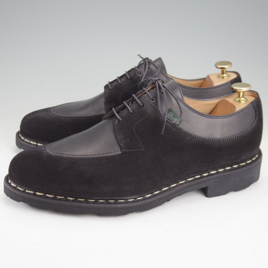 未使用★パラブーツ SIZE 8.5【現行定価￥94,600-★UNUSED別注/AVIGNON】Uチップ/リスレザー×スエード/コンビ/黒/Paraboot★n626
