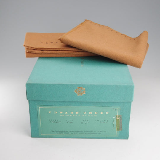 極上★エドワードグリーン 8E【現行定価20万円以上★CARDIFF/202ラスト】カーディフ/セミブローグ/カーフ/黒/メンズ/EDWARD GREEN★o659