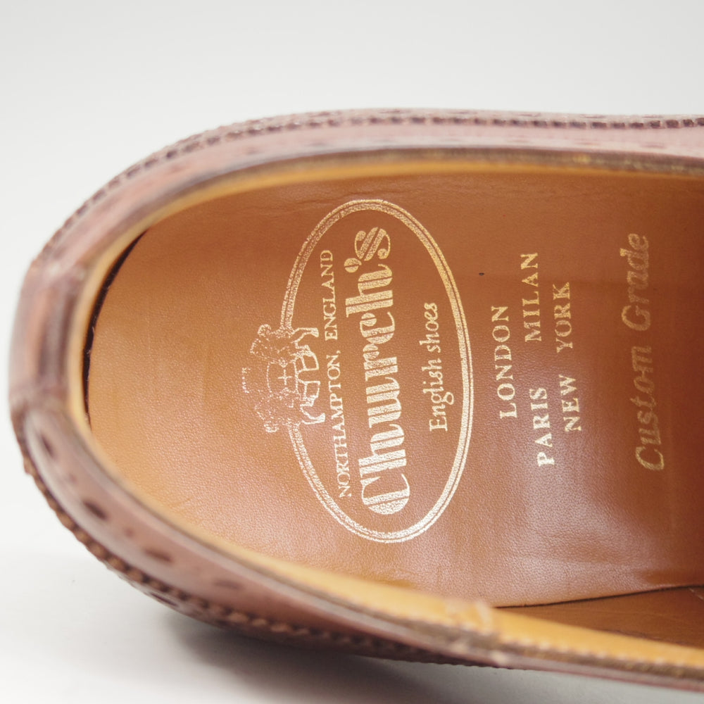 極上★チャーチ 75F/UK7.5【現行定価￥203,500-★100ラスト/CHETWYND/チェットウインド】フルブローグ/カーフ/濃茶/Church's★p231
