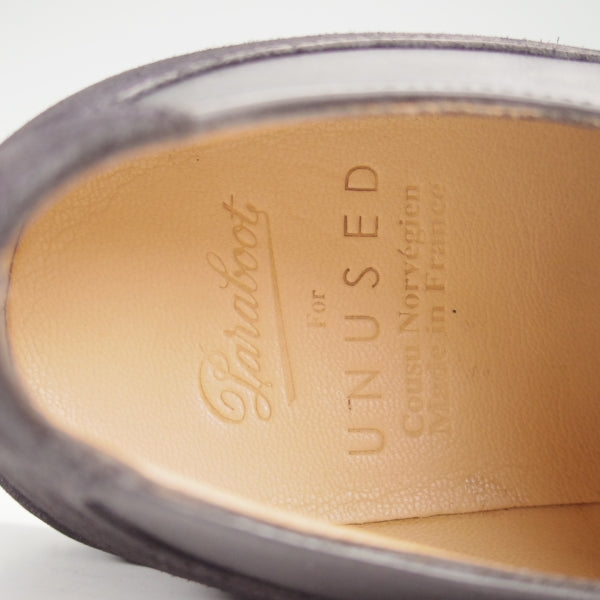 未使用★パラブーツ SIZE 8.5【現行定価￥94,600-★UNUSED別注/AVIGNON】Uチップ/リスレザー×スエード/コンビ/黒/Paraboot★n626