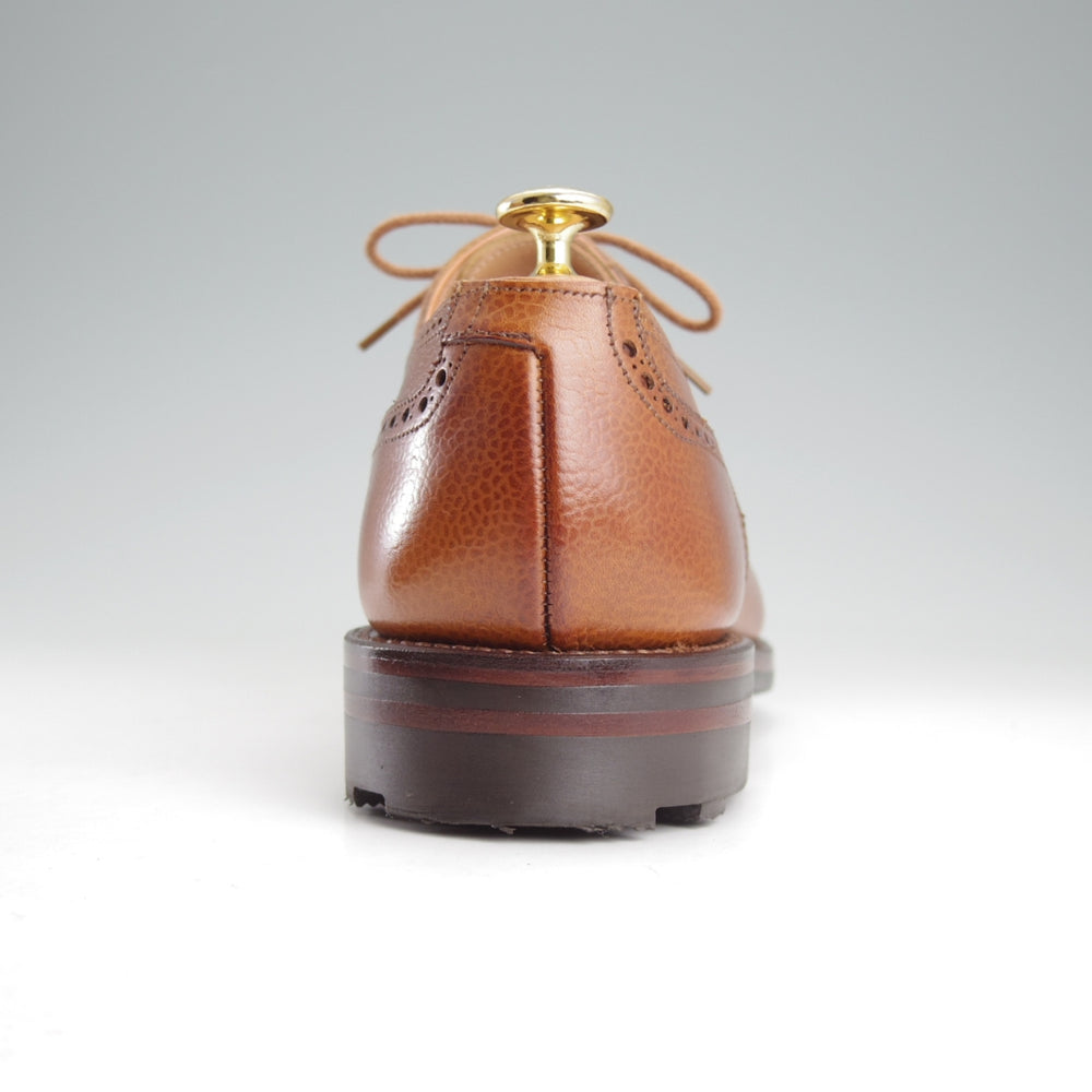 使用僅か★クロケット&ジョーンズ 9E【純正ツリー付き★リッジウェイソール/ロイドフットウェア別注】セミブローグ/茶/メンズ★o120