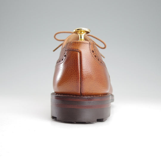 使用僅か★クロケット&ジョーンズ 9E【純正ツリー付き★リッジウェイソール/ロイドフットウェア別注】セミブローグ/茶/メンズ★o120