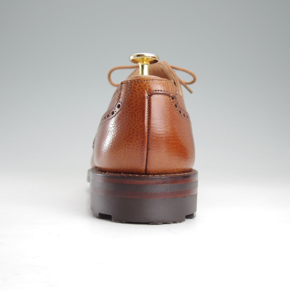 使用僅か★クロケット&ジョーンズ 9E【純正ツリー付き★リッジウェイソール/ロイドフットウェア別注】セミブローグ/茶/メンズ★o120