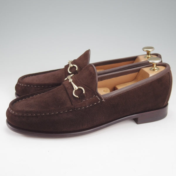 未使用★(スペイン製)カルミナ SIZE 7【定価￥69,300-★ビットローファー/80746】スリッポン/XIMラスト/スエード/濃茶/CARMINA★n628