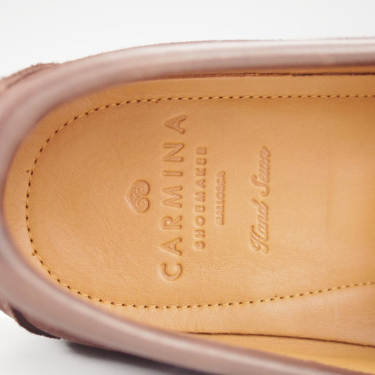 未使用★(スペイン製)カルミナ SIZE 7【定価￥69,300-★ビットローファー/80746】スリッポン/XIMラスト/スエード/濃茶/CARMINA★n628