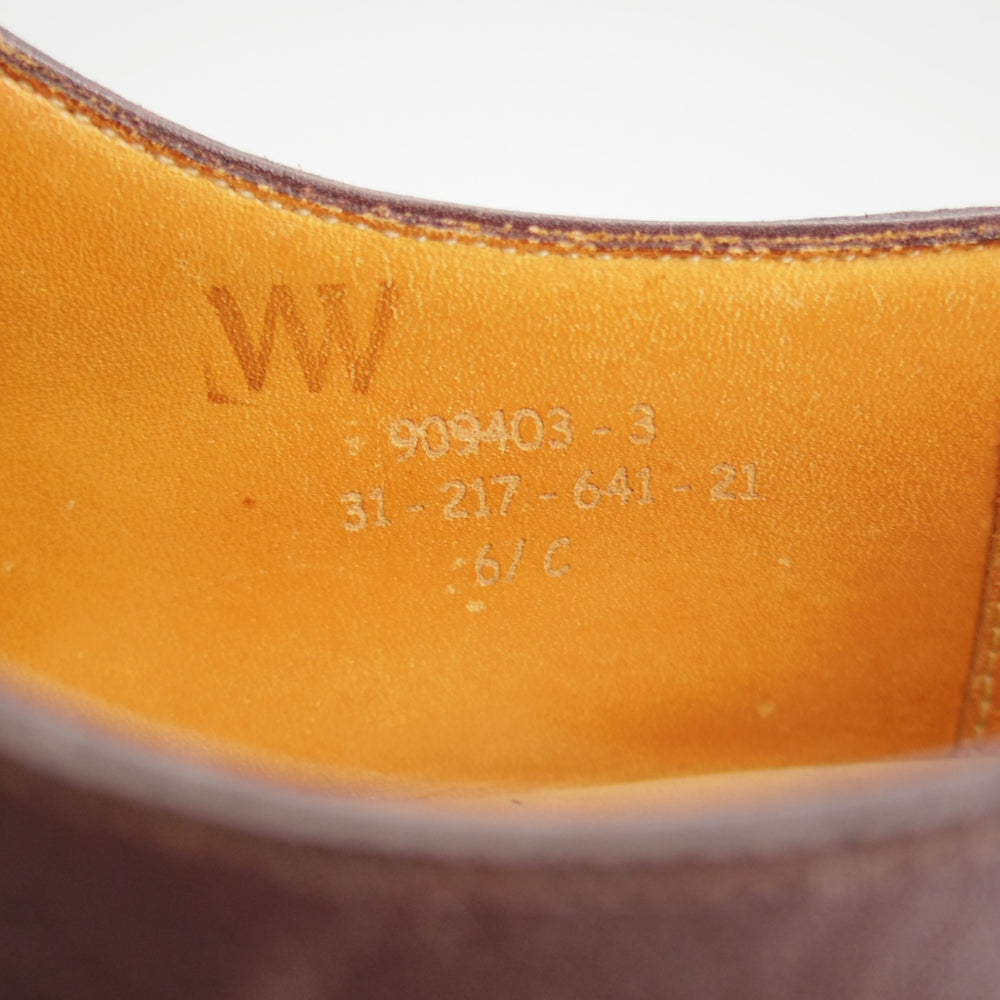 極上★J.M.ウエストン 6.5C【貴重★ノヴォカーフ仕様/WESTON VINTAGE/ゴルフ/GOLF】641/31ラスト/Uチップ/濃茶/メンズ/ウェストン★p234