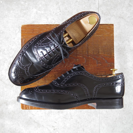 極美品★チャーチ 70G/UK7/【定価￥192,500-★BURWOOD/バーウッド】81ラスト/フルブローグ/黒/メンズ/Church's★o673