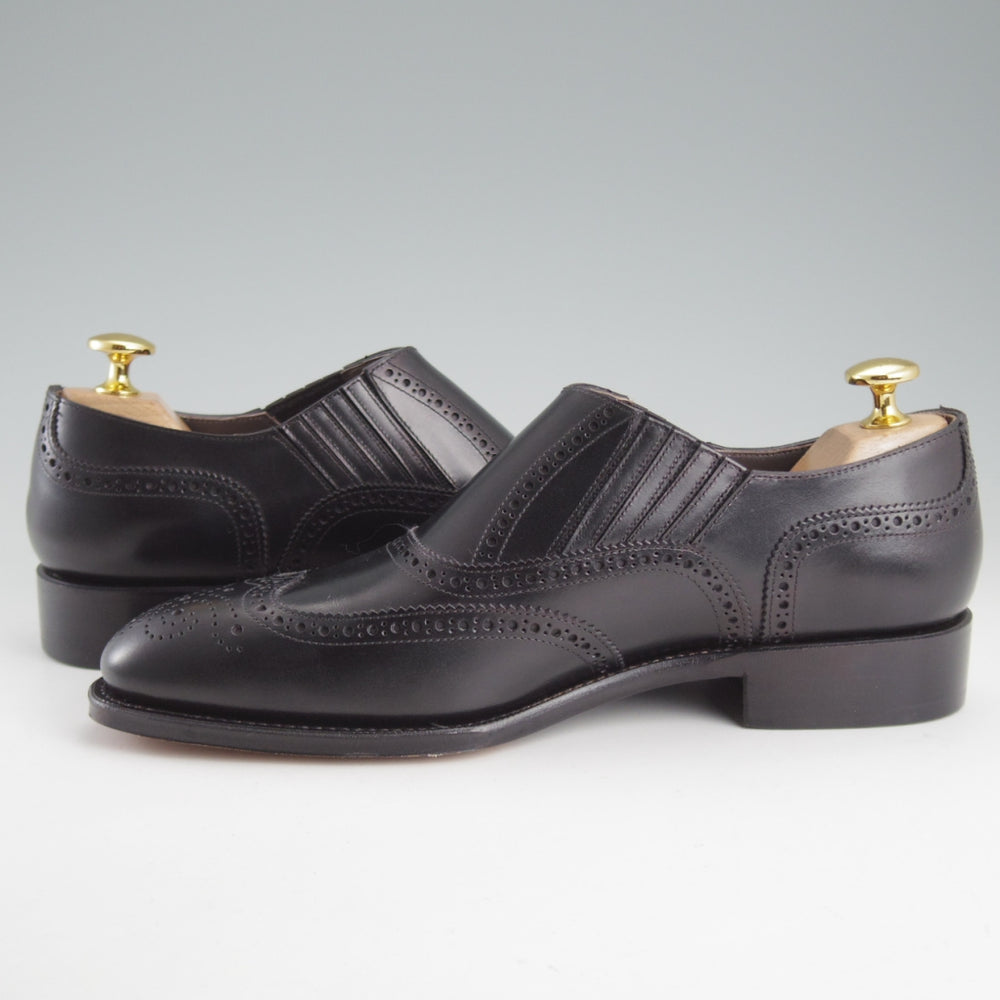 未使用★Perfetto/ペルフェット SIZE 5.5【グッドイヤーウェルテッド製法★サイドエラスティック】カーフ/黒/メンズ★o663
