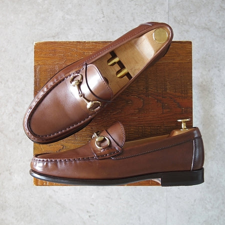 極上★(スペイン製)カルミナ SIZE 7.5【定価￥69,300-★ビットローファー/80746】スリッポン/XIMラスト/カーフ/濃茶/CARMINA★n119