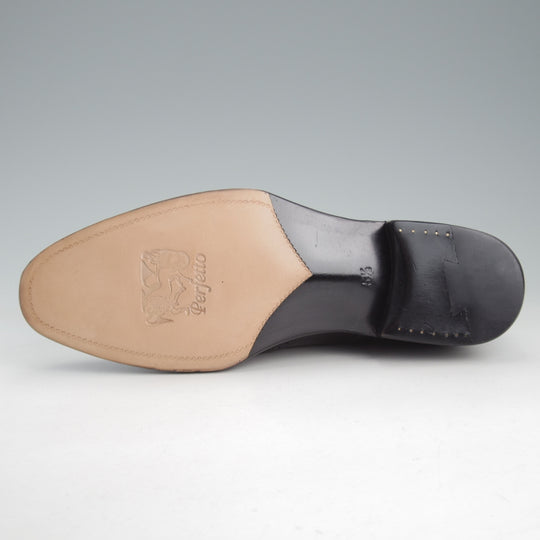 未使用★Perfetto/ペルフェット SIZE 5.5【グッドイヤーウェルテッド製法★サイドエラスティック】カーフ/黒/メンズ★o663