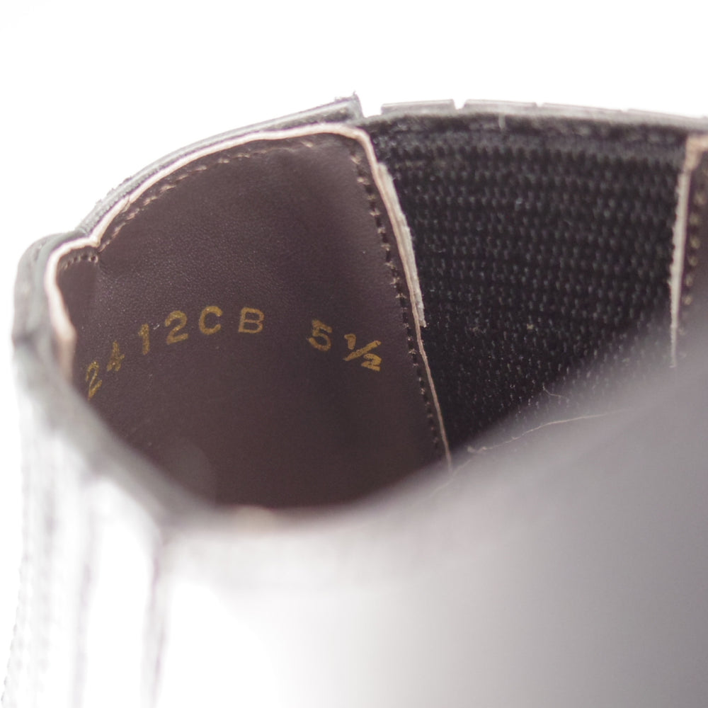未使用★Perfetto/ペルフェット SIZE 5.5【グッドイヤーウェルテッド製法★サイドエラスティック】カーフ/黒/メンズ★o663