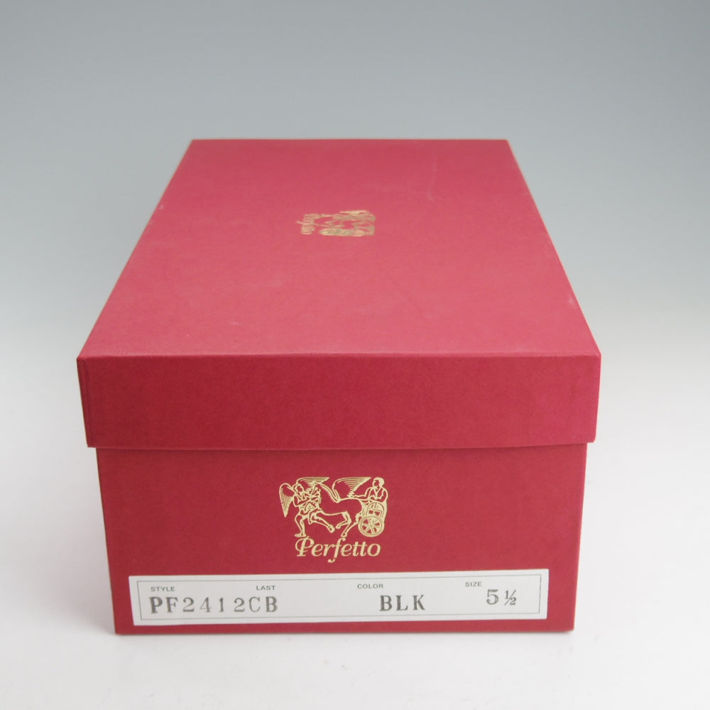 未使用★Perfetto/ペルフェット SIZE 5.5【グッドイヤーウェルテッド製法★サイドエラスティック】カーフ/黒/メンズ★o663