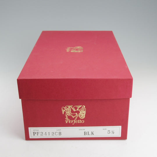 未使用★Perfetto/ペルフェット SIZE 5.5【グッドイヤーウェルテッド製法★サイドエラスティック】カーフ/黒/メンズ★o663
