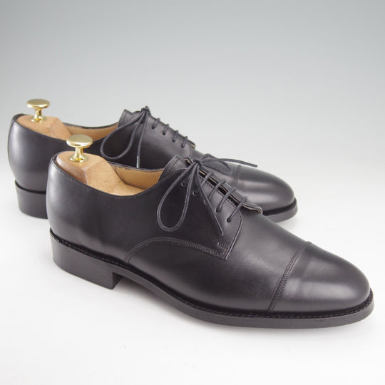 ほぼ試着程度★ロイドフットウェア 7.5E【定価￥58,300-★ダイナイトソール/(英)BARKER製】Vシリーズ/ ストレートチップ/カーフ/黒★o123