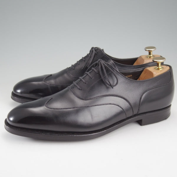 極上★クロケット&ジョーンズ 7D【ハンドグレードライン★ブラインドブローグ/TAVISTOCK】337ラスト/カーフ/黒/Crockett&Jones★n631