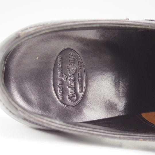 極上★クロケット&ジョーンズ 7D【ハンドグレードライン★ブラインドブローグ/TAVISTOCK】337ラスト/カーフ/黒/Crockett&Jones★n631