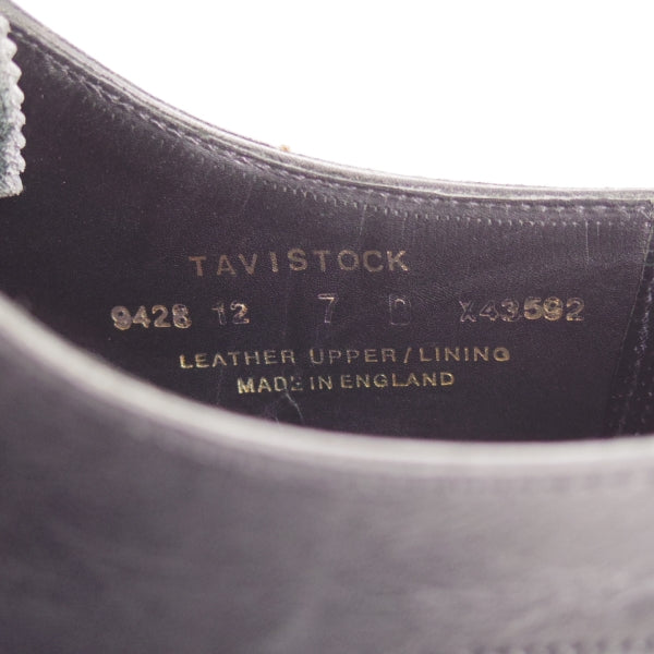 極上★クロケット&ジョーンズ 7D【ハンドグレードライン★ブラインドブローグ/TAVISTOCK】337ラスト/カーフ/黒/Crockett&Jones★n631