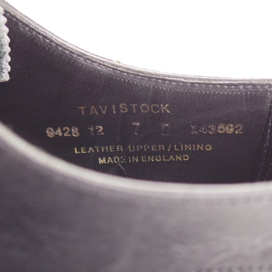 極上★クロケット&ジョーンズ 7D【ハンドグレードライン★ブラインドブローグ/TAVISTOCK】337ラスト/カーフ/黒/Crockett&Jones★n631