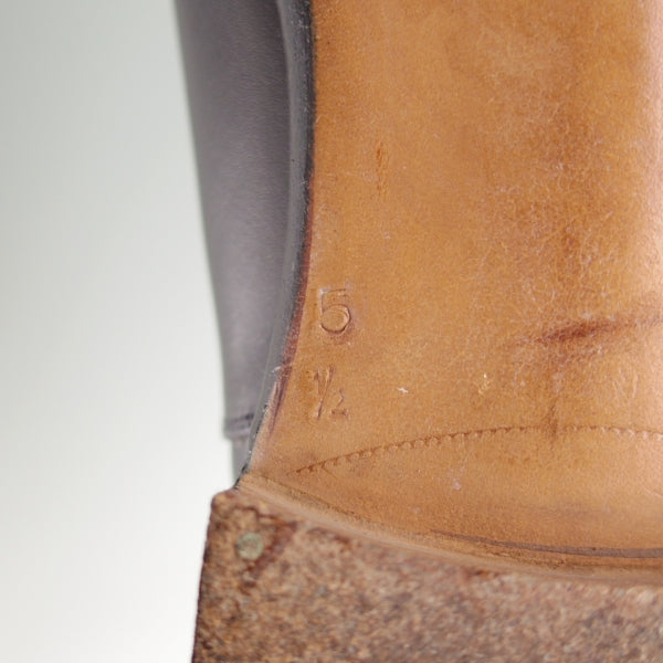 極美品★(伊)パオロ・ラッタンジ SIZE 5.5【貴重★ハンドソーンウェルテッド製法/サイドゴアブーツ】カーフ/黒/PAOLO LATTANZI★n114