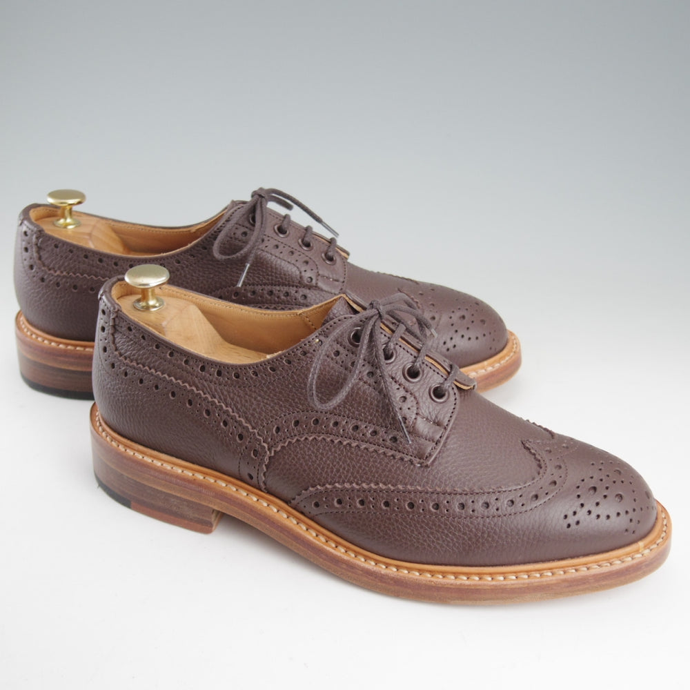 未使用★トリッカーズ SIZE 8【定価￥132,000-★BOURTON/バートン】M5633/カントリーシューズ/グレインレザー/濃茶/Tricker's★o667