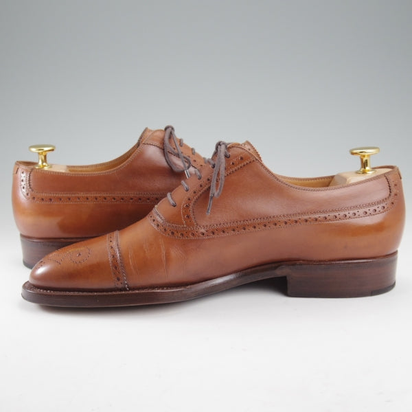 極上★(伊)ステファノ・ベーメル SIZE 39.5【定価20万円以上★ハンドソーンウェルテッド製法/セミブローグ】茶/Stefano Bemer★n632