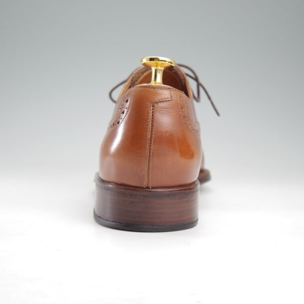 極上★(伊)ステファノ・ベーメル SIZE 39.5【定価20万円以上★ハンドソーンウェルテッド製法/セミブローグ】茶/Stefano Bemer★n632