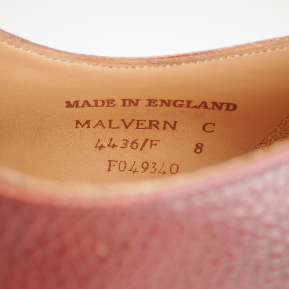 極美品★(英)チーニー 8F【現行定価9万円以上★ヴェルトショーン製法/MALVERN C】コマンドソール/4436ラスト/赤茶/メンズ/CHEANEY★o125