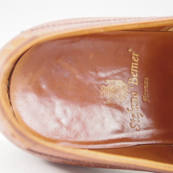 極上★(伊)ステファノ・ベーメル SIZE 39.5【定価20万円以上★ハンドソーンウェルテッド製法/セミブローグ】茶/Stefano Bemer★n632